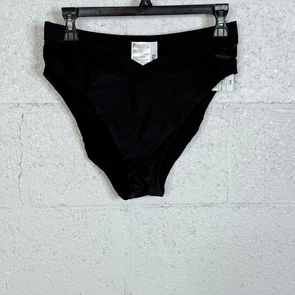 Bar III Women's Natural Beauty High Leg Bikini Bottoms black Medium - Picture 1 of 8